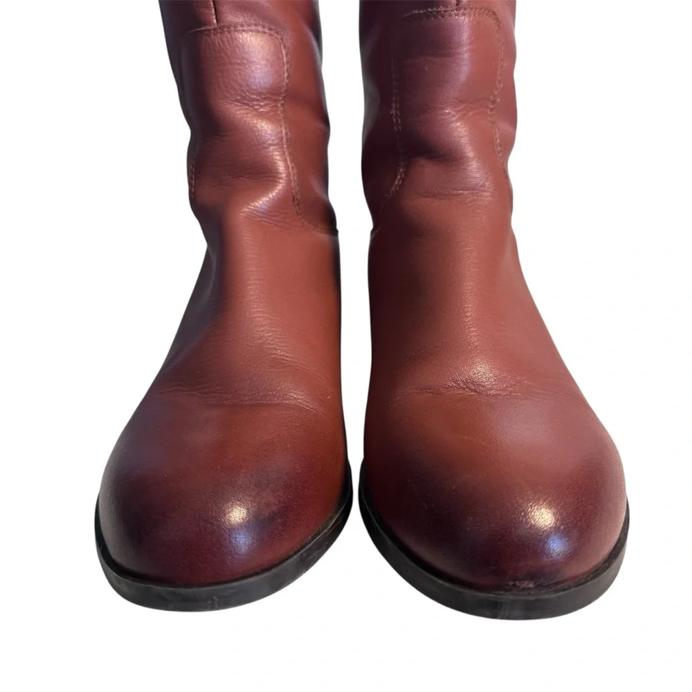 Array Derby Leather Knee High Riding Boots 8.5 N